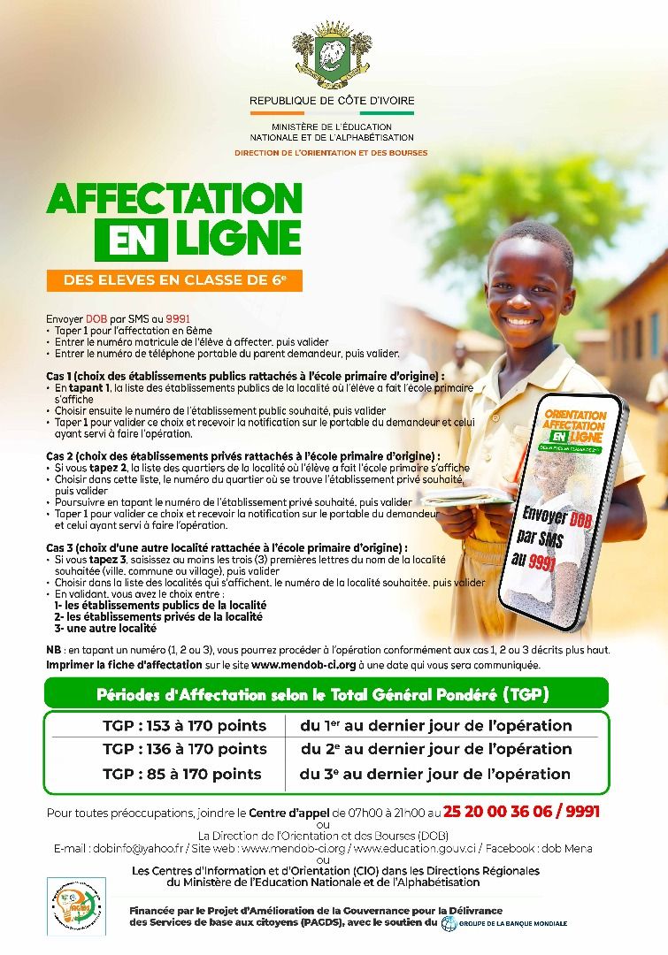 Le Guide Complet pour l'Affectations en 6ème 2025 en Côte d'Ivoire
